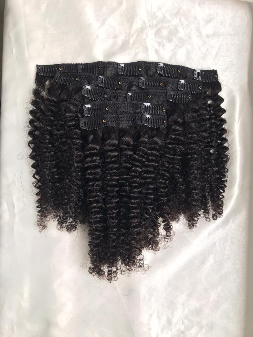 Kinky Curly Clip-in Hair Extension Set (5)